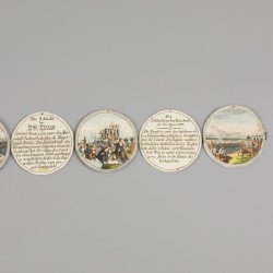 Johann Thomas Stettner (Nürnberg 1785 – 1872 Tiersdorf), Een Steck medaille/ Stecktaler of schroefmedaille - overwinning van de Rheinbund op de Fransen, 1813.
