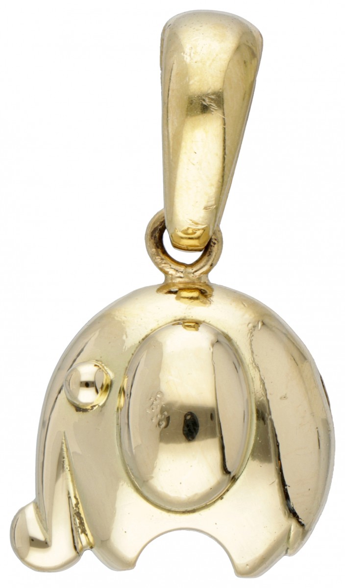 18 kt. Geelgouden Chimento Italiaans design olifant hanger.