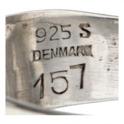 Astrid Fog voor Georg Jensen no.157 zilveren modernistische ring - 925/1000.