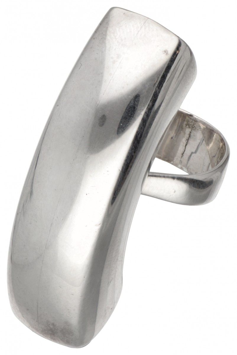 Astrid Fog voor Georg Jensen no.157 zilveren modernistische ring - 925/1000.