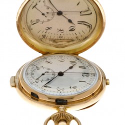 Chronograaf Minuten Repetitie Ankergang Savonette - Herenzakhorloge - ca. 1900.