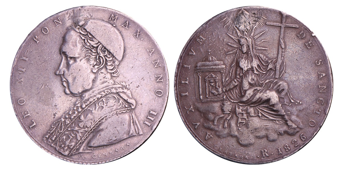 Italian states. Papal states. Leo XII. Scudo. 1826.