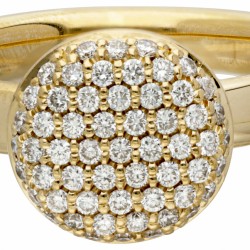 18 kt. Geelgouden Bron 'Stardust' ring bezet met ca. 0.29 ct. diamant.