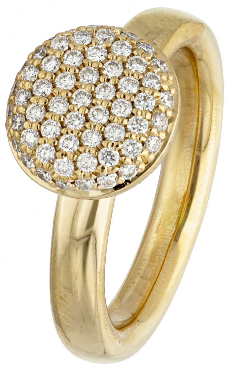 18 kt. Geelgouden Bron 'Stardust' ring bezet met ca. 0.29 ct. diamant.