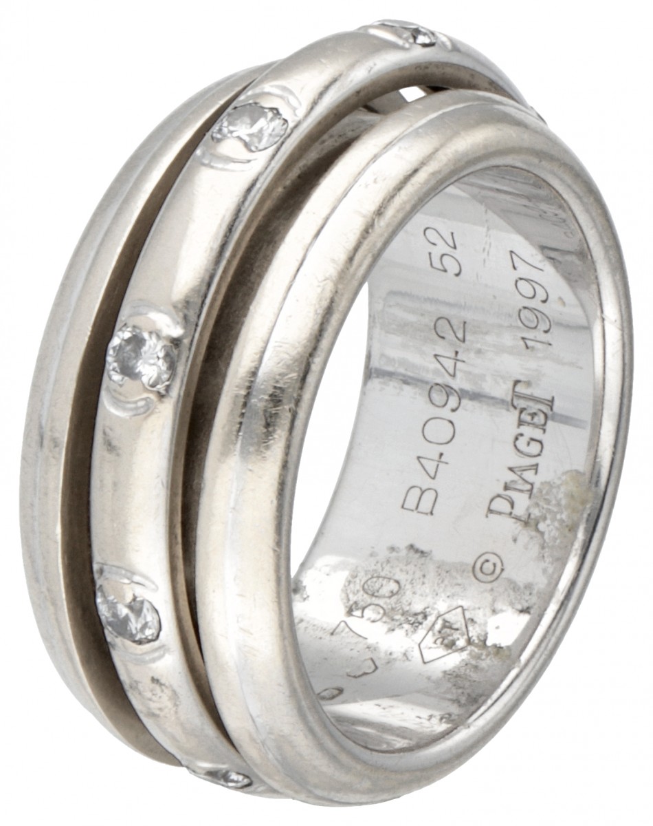 18 kt. Witgouden Piaget 'Possession' ring bezet met ca. 0.27 ct. diamant.