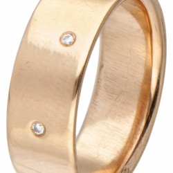 18 kt. Roségouden Niessing bandring bezet met ca. 0.04 ct. diamant.