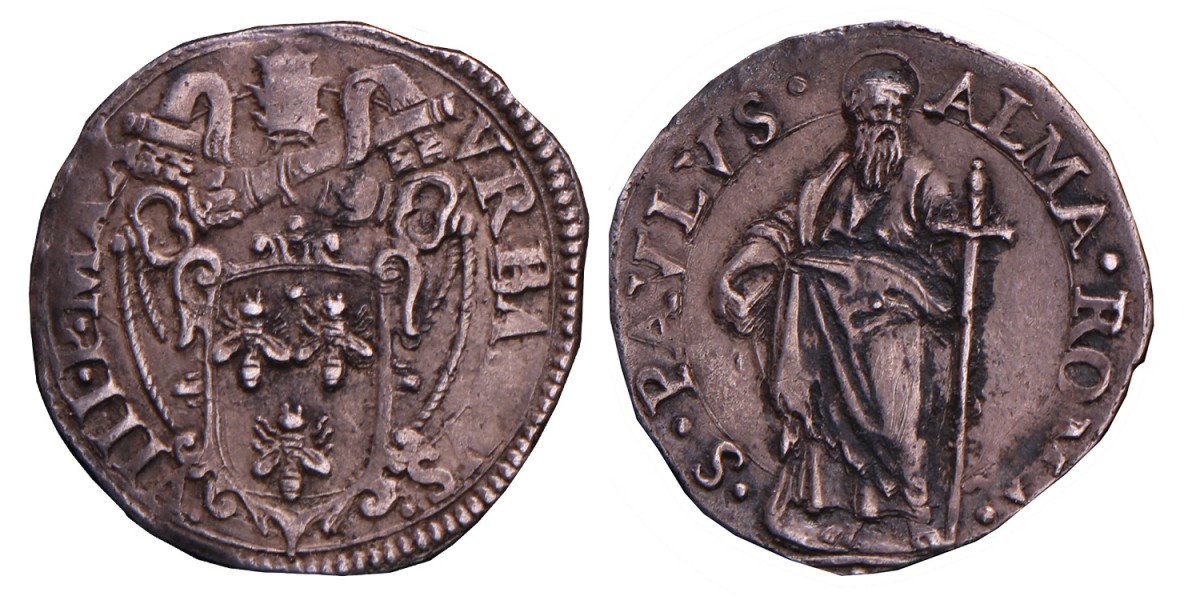 Italian states. Papal states. Urban VIII. Grosso. N.D. (1623-1644).
