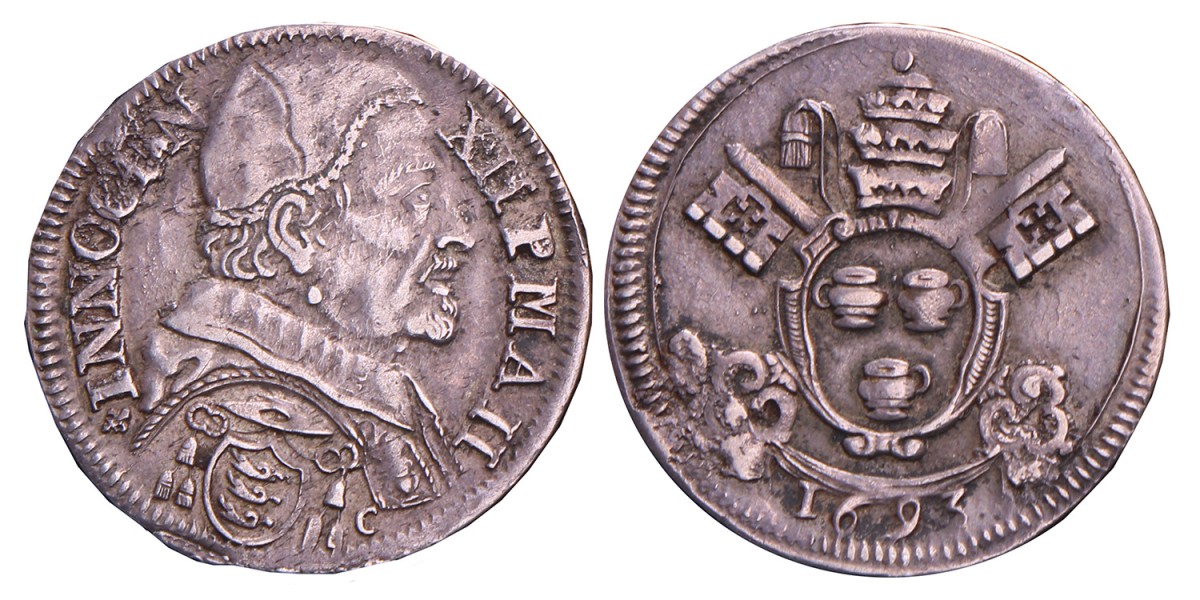 Italian states. Papal states. Innocent XII. Grosso. 1693.