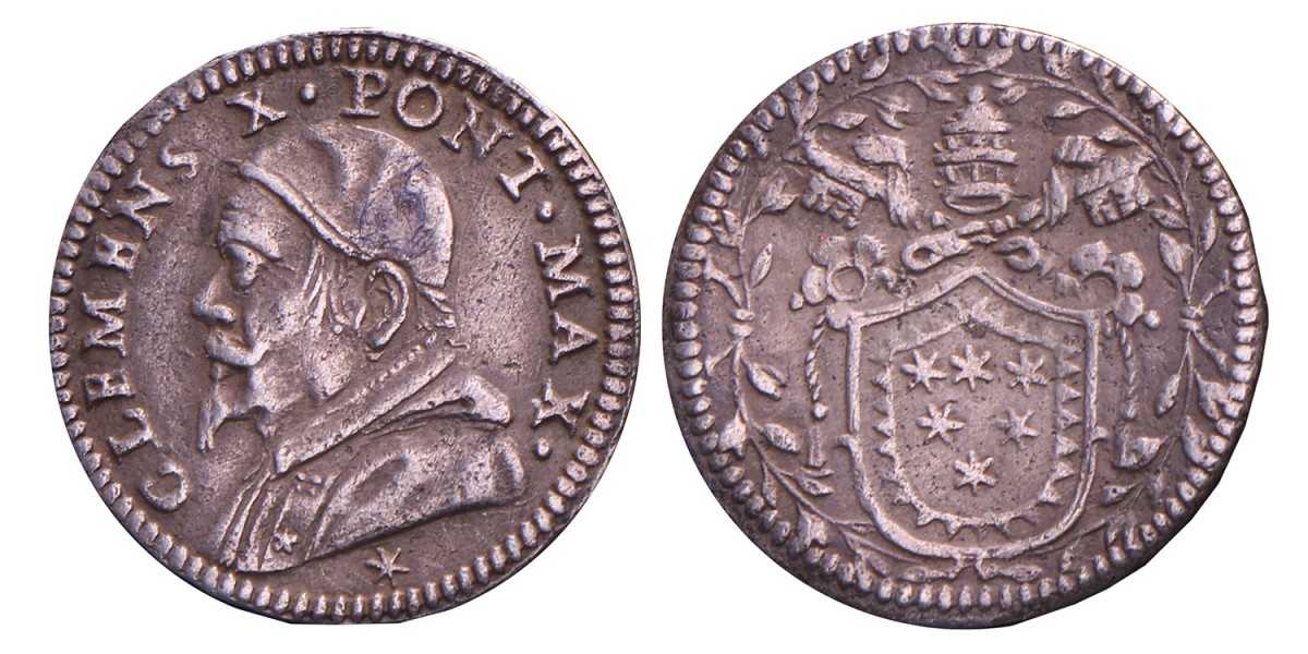 Italian states. Papal states. Clemens X. ½ Grosso. N.D. (1670-1676).