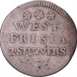 2 Stuiver. Enkhuizen. 1676. Zeer Fraai.