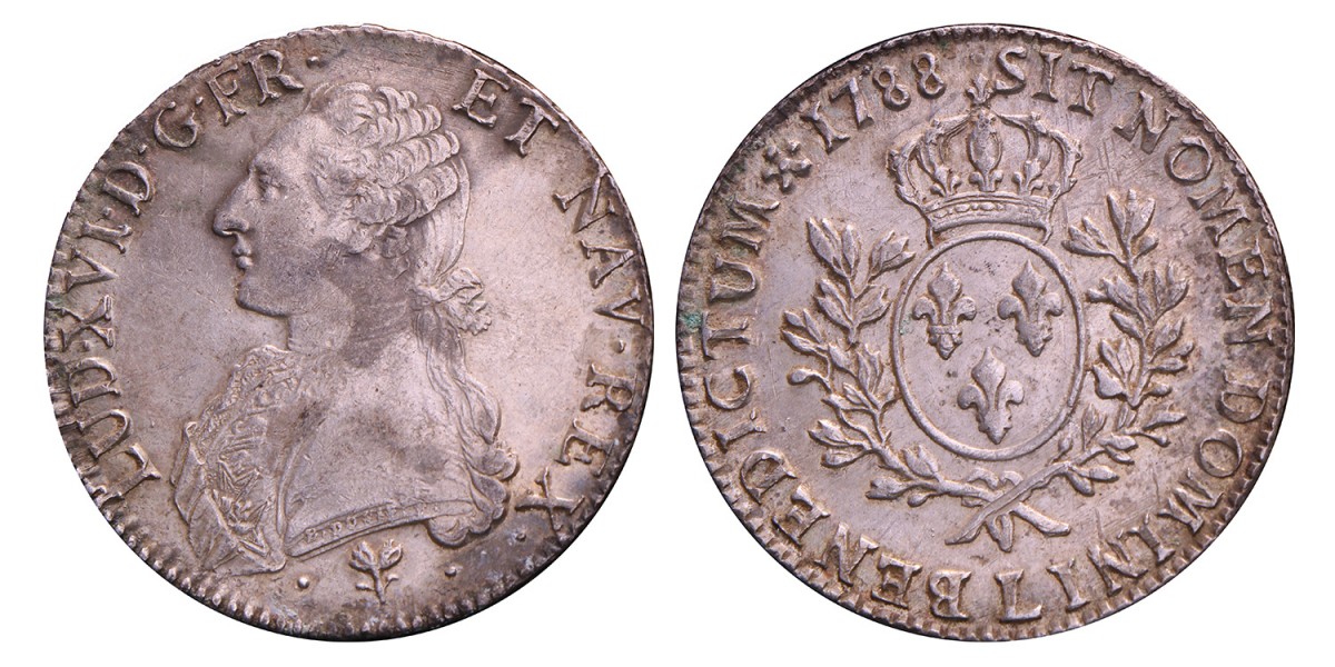 France. Louis XVI. Ecu. 1788 L.