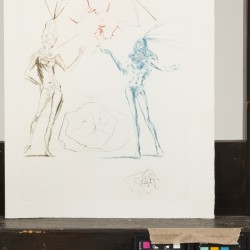 Salvador Dali (Figueres 1904-1989), De veroordeelde geliefden, afkomstig uit het Duitstalige portfolio "Tristan und Isolde", 1969.