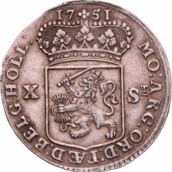 10 Stuiver. Holland. 1751. Zeer Fraai / Prachtig.