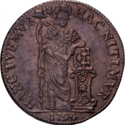 3 Gulden. Utrecht. 1794. Prachtig.