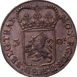 3 Gulden. Utrecht. 1794. Prachtig.