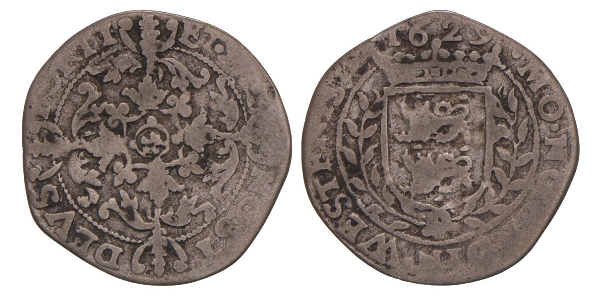 Roosschelling van 6 stuiver. West-Friesland. 1629. Fraai -.