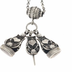Chatelaine met twee signetten - Zilver