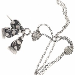 Chatelaine met twee signetten - Zilver