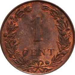 1 cent. Wilhelmina. 1905. Prachtig / UNC.