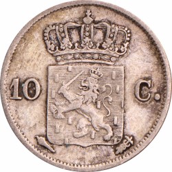 10 cent. Willem I. 1828 U. Zeer Fraai +.