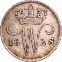 10 cent. Willem I. 1828 U. Zeer Fraai +.