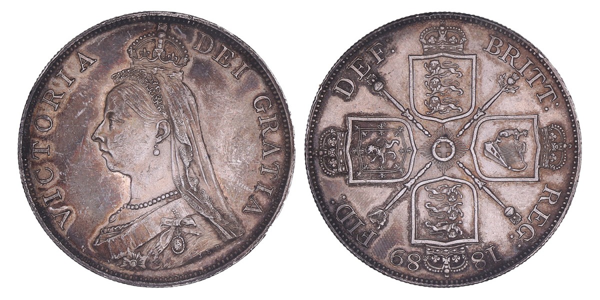 Great-Britain. Victoria. 2 Florin. 1889.
