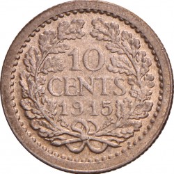 10 cent. Wilhelmina. 1915. Prachtig.