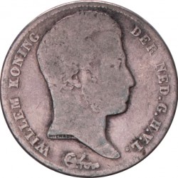 ½ gulden. Willem I. 1830 B. Fraai.