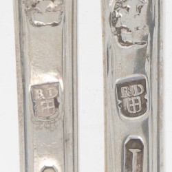Lepel & vork (Zwolle Carl Wilhelm Höfeld 1771) zilver.