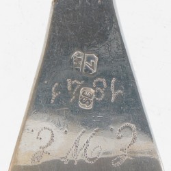 Lepel (Groningen Joseph Seeser 1752-1781) zilver.