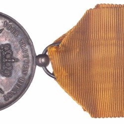 Nederland. Z.j. Wilhelmina. Medaille 'Voor trouwen dienst' met gesp voor 30 jaar.