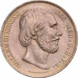 2½ gulden. Willem III. 1866. Prachtig -.