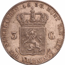 3 gulden. Willem I. 1830/20. Zeer Fraai / Prachtig.