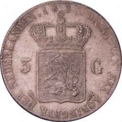 3 gulden. Willem I. 1820 U. Zeer Fraai / Prachtig.