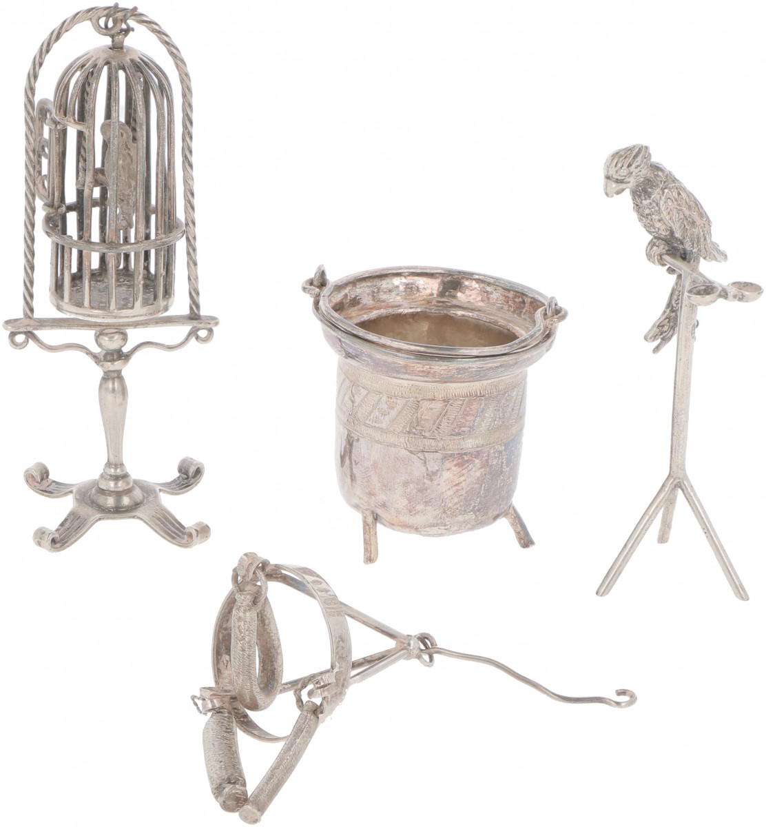 (4) delig lot miniaturen zilver.