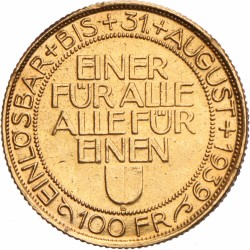 Switzerland. Lüzern. 100 Francs. 1939.