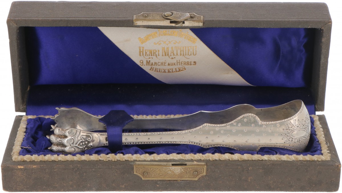 Suikerklontentang zilver.
