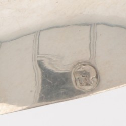 (2) delige set strooilepels zilver.