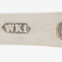 (2) delige set strooilepels zilver.