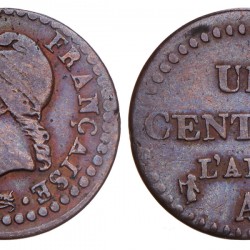 France. Republic. Centime. An 6 A.