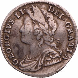Great Britain. George II. Sixpence. 1735.