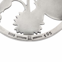 Arno Malinowski voor Georg Jensen no.105 zilveren collier met 'Butterflies' hanger - 925/1000.