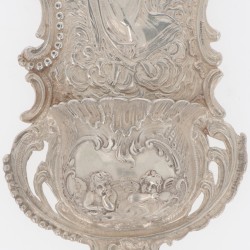Wijwaterbakje zilver.