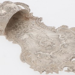 Wijwaterbakje zilver.