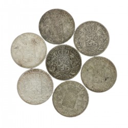 Belgium. Leopold II. Lot (7) 5 Francs. 1869 - 1875.