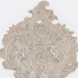 Wijwaterbakje zilver.