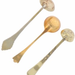 (3) delig lot miskelk-lepeltjes zilver.