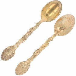(8) delige set theelepels zilver.
