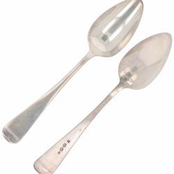 (6) delige set lepels "Haags Lofje" zilver.