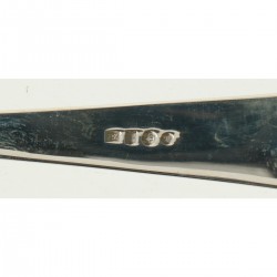 (6) Delig set vorken "Haags Lofje" zilver.